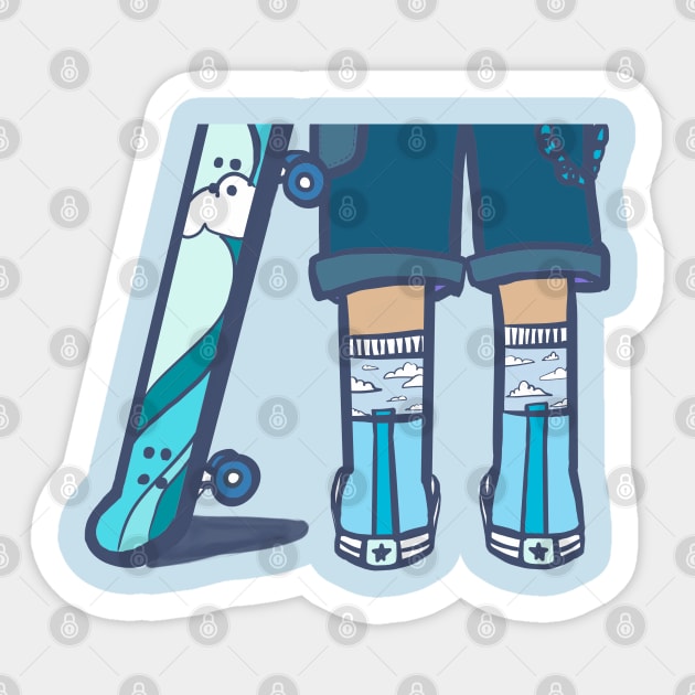 skater boy Sticker by good scribbles